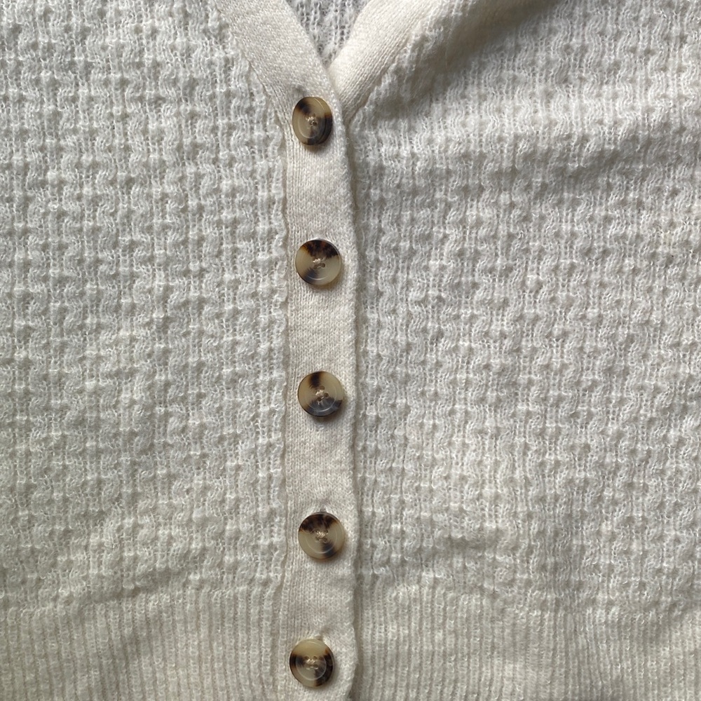 Madewell Ivory Button-Up Cardigan - Picture 3 of 6
